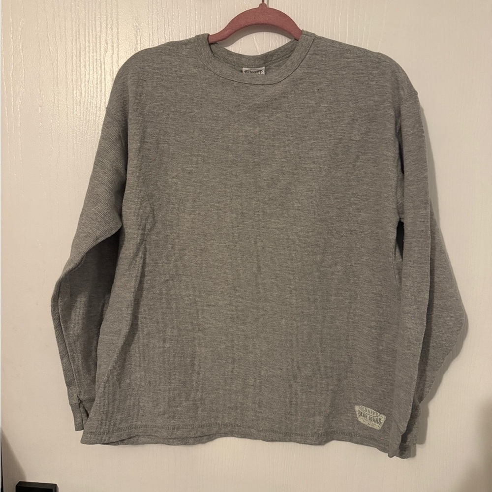 Old Navy Heather Gray Long Sleeve Women’s Henley Tee